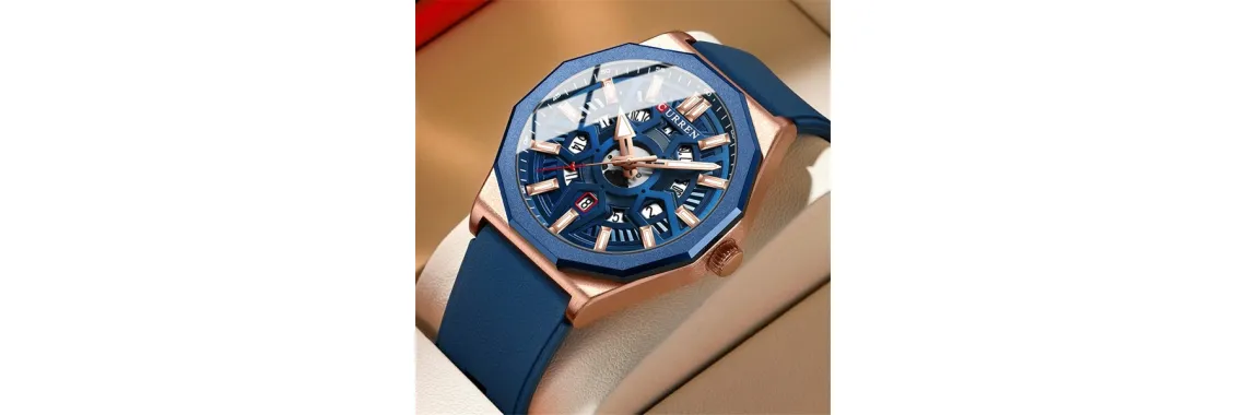 Mens Watch, Sport Blue Face