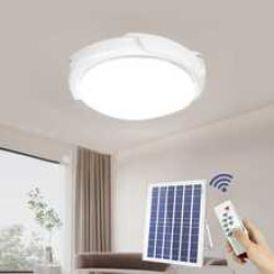 Ceiling light with solar panel